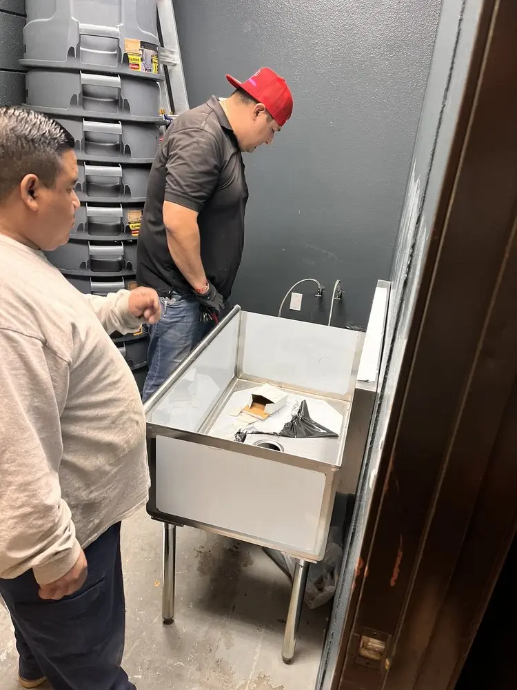 Commercial plumbing and sink installation in East Central South