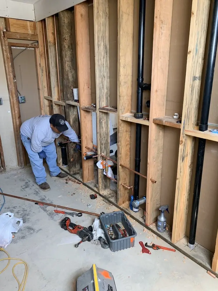 Commercial rough-in plumbing for Gas Line Repair in East Central South